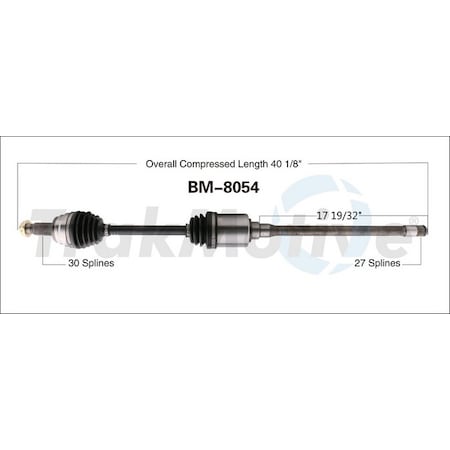 Surtrack Axle Cv Axle Shaft, Bm-8054 BM-8054
